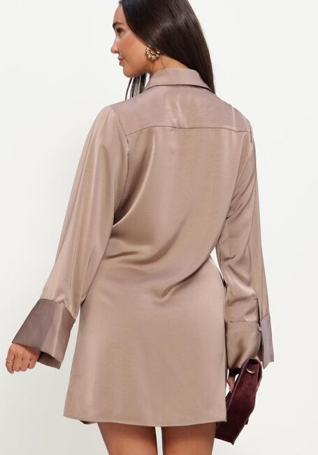 Taupe NEO NOIR Mini jurk BIRIA HEAVY SATEEN DRESS - large