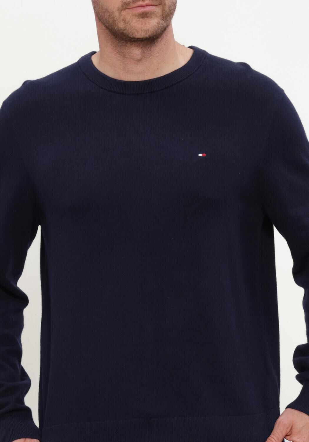 Donkerblauwe TOMMY HILFIGER Trui PIMA ORG CTN CASHMERE CREW NECK - large
