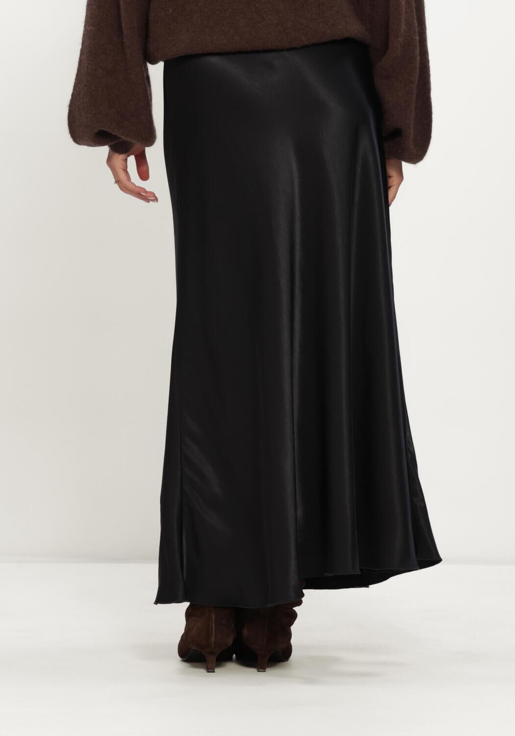 Zwarte MSCH COPENHAGEN Maxirok MSCHNICOLETTE ULLAS SKIRT - large