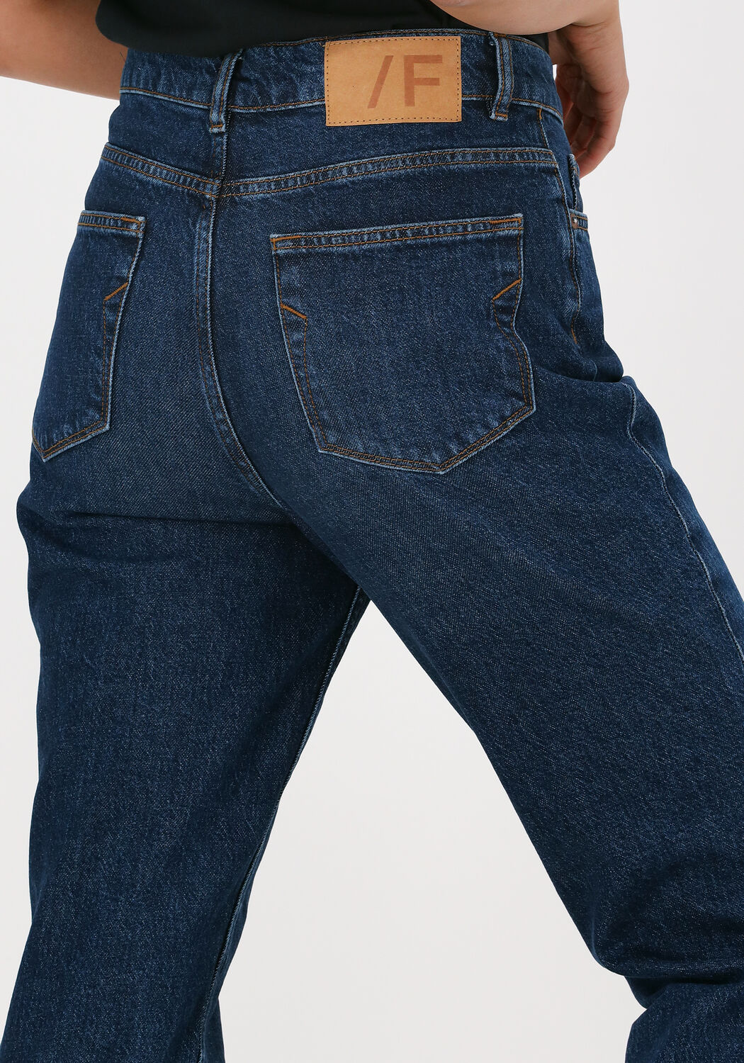 Omoda Dames Kleding Broeken & Jeans Jeans Slim Jeans Donkerblauwe Slim Fit Jeans Slfamy Hw Slim Row Blu Jeans U 