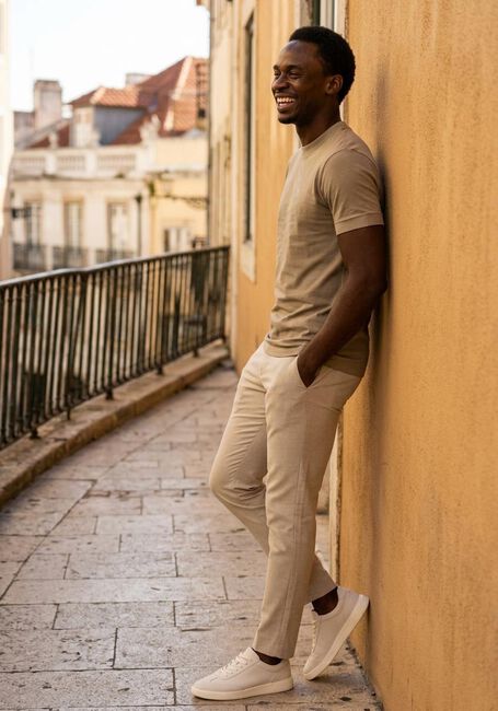 Taupe DRYKORN T-shirt ANTON 520062 - large
