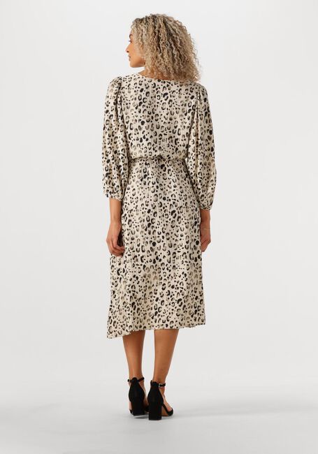 Beige MSCH COPENHAGEN Midi jurk MSCHALYONA VLORA 3 4 DRESS AOP - large