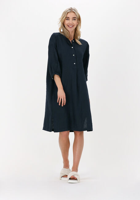 smog Zuidelijk dump Donkerblauwe BY-BAR Mini jurk MEL LINEN DRESS | Omoda