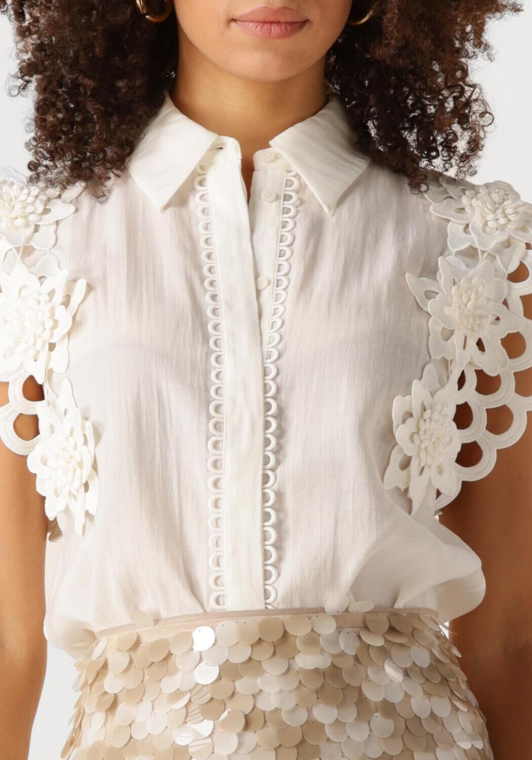COPENHAGEN MUSE Dames Tops & T-shirts Molly Shirt Gebroken Wit