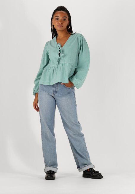 Groene NEO NOIR Blouses ESMEE SMALL STRIPE BLOUSE - large