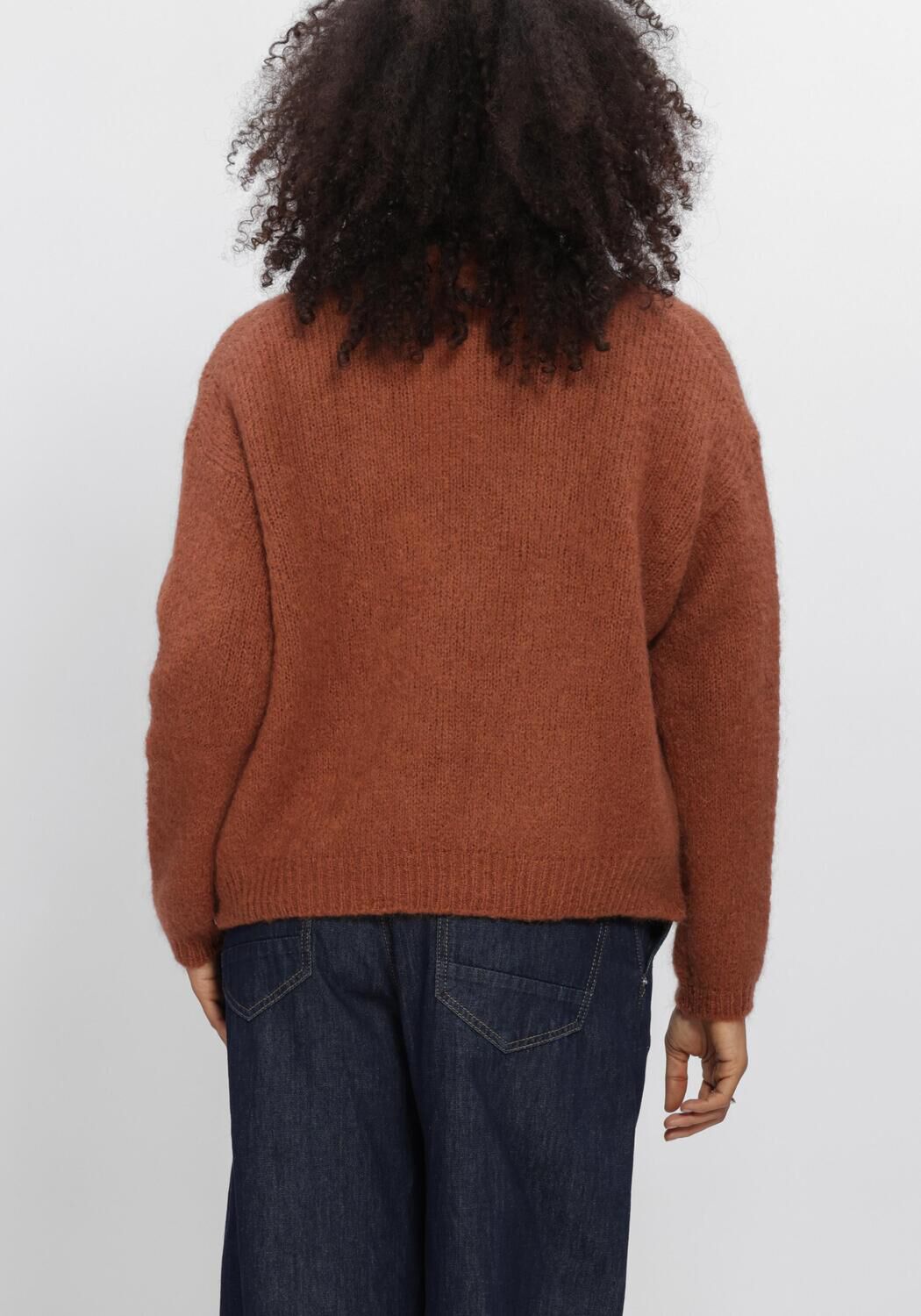 Bruine SUMMUM Vest WRAP CARDIGAN MOHAIR WOOL BLEND KNIT - large