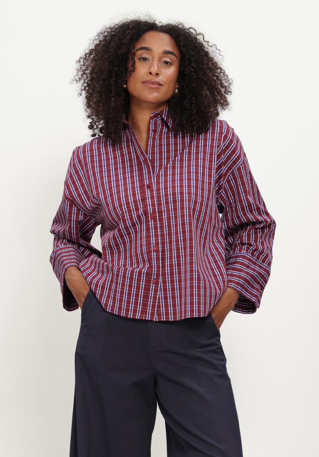 Rode CO'COUTURE Blouses RENEECC CHECK CUFF SHIRT - large