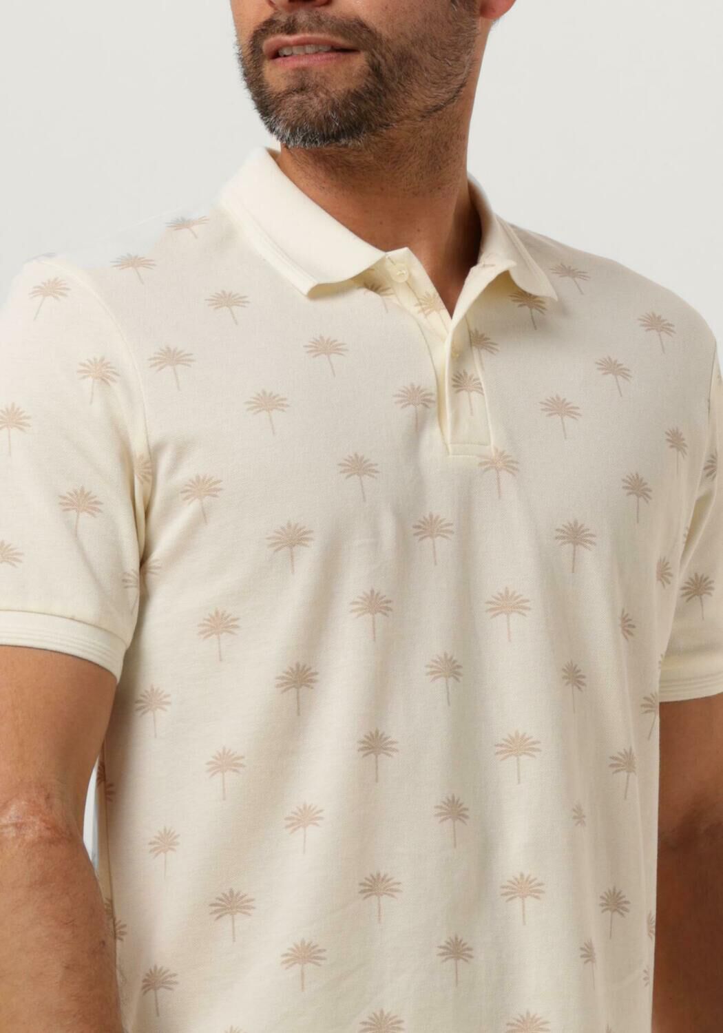 SCOTCH & SODA Heren Polo's & T-shirts Mini Aop Polo Gebroken Wit