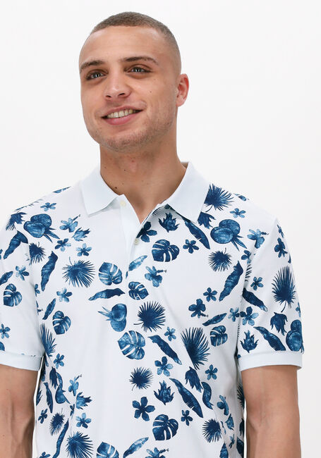 Witte SCOTCH & SODA Casual overhemd PRINTED PIQUE POLO IN ORGANIC COTTON - large
