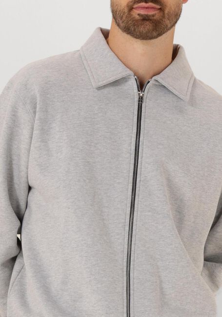Lichtgrijze WOODBIRD Coltrui WBTOM FULL ZIP POLO - large