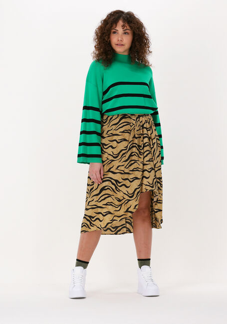 Groene NEO NOIR Trui ENA STRIPE KNIT BLOUSE - large