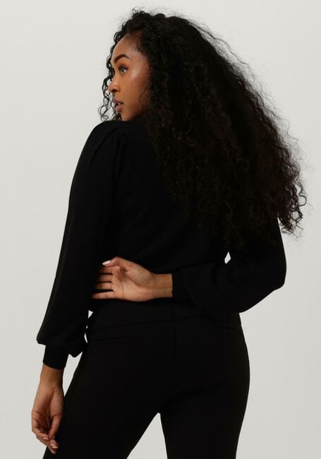 Zwarte SUMMUM Trui PUFFY SLEEVE SWEATER BASIC KNIT (7S550) - large