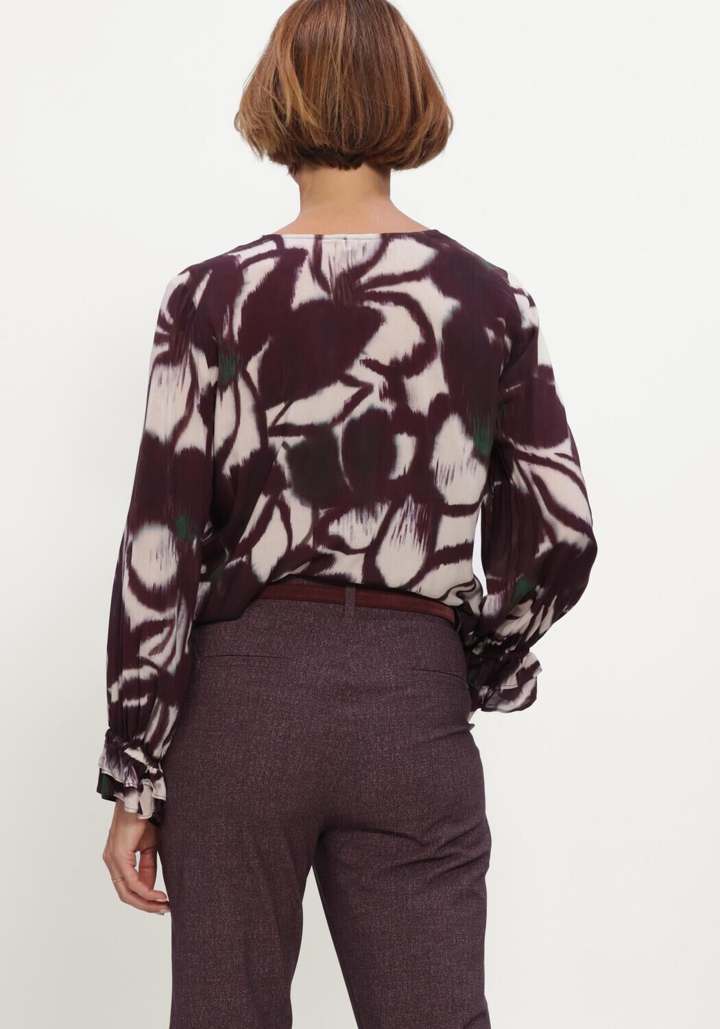 Paarse STUDIO ANNELOES Blouses Paula flower top - large