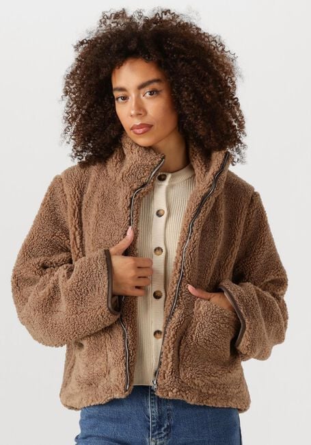 Taupe NEO NOIR Teddy jas EFFA TEDDY JACKET - large
