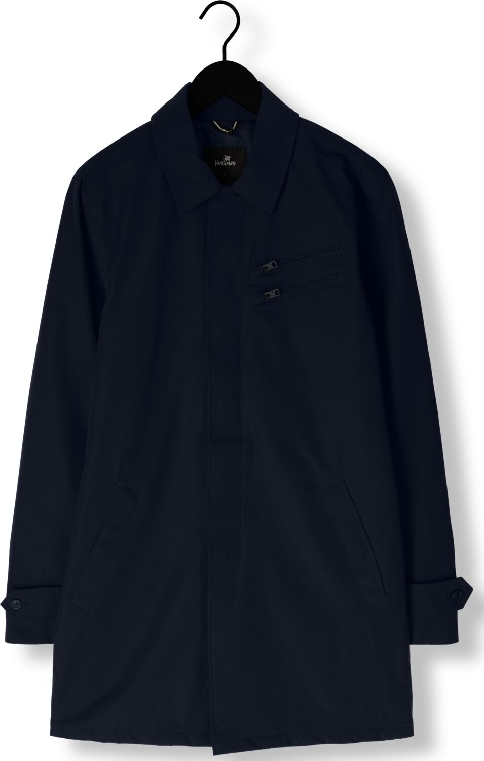 VANGUARD Heren Jassen Long Jacket Poly Soft Touch V-coat Blauw