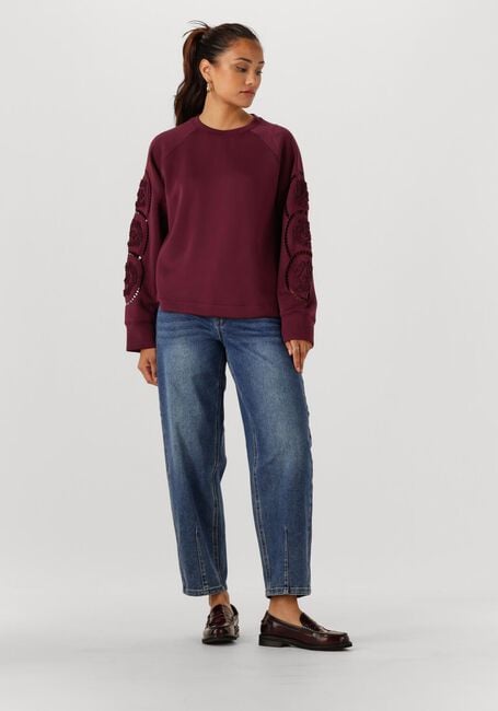 Bordeaux OBJECT Trui OBJDORINA LO L/S SWEAT TOP - large