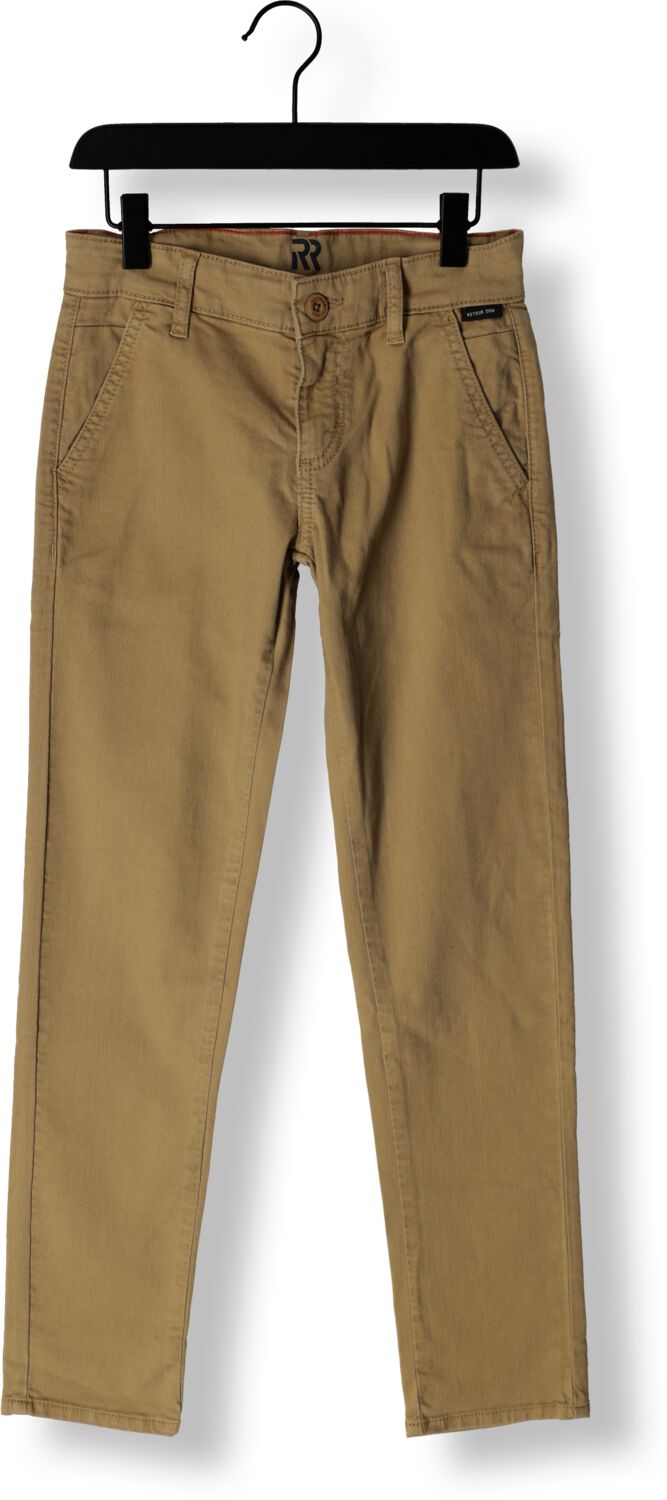 Retour Jeans tapered fit broek Cas licht camel Bruin Jongens Stretchkatoen 122 128