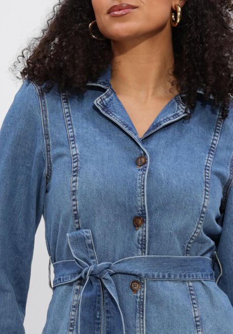 Blauwe MSCH COPENHAGEN Maxi jurk MSCHTURO ALENA SHIRT DRESS - large