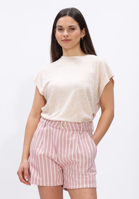 Beige BY-BAR T-shirt MASON LINEN TOP - large