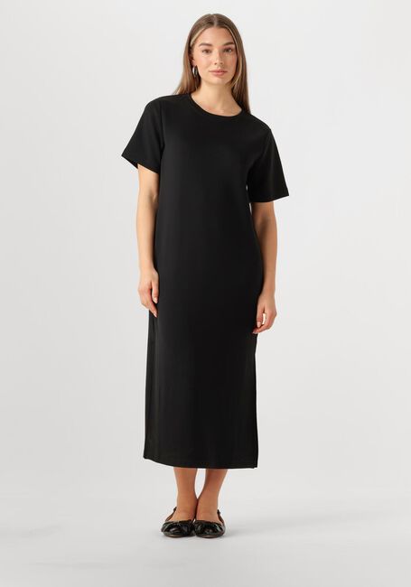 Zwarte MY ESSENTIAL WARDROBE Midi jurk HELLAMW R-NECK LONG DRESS - large