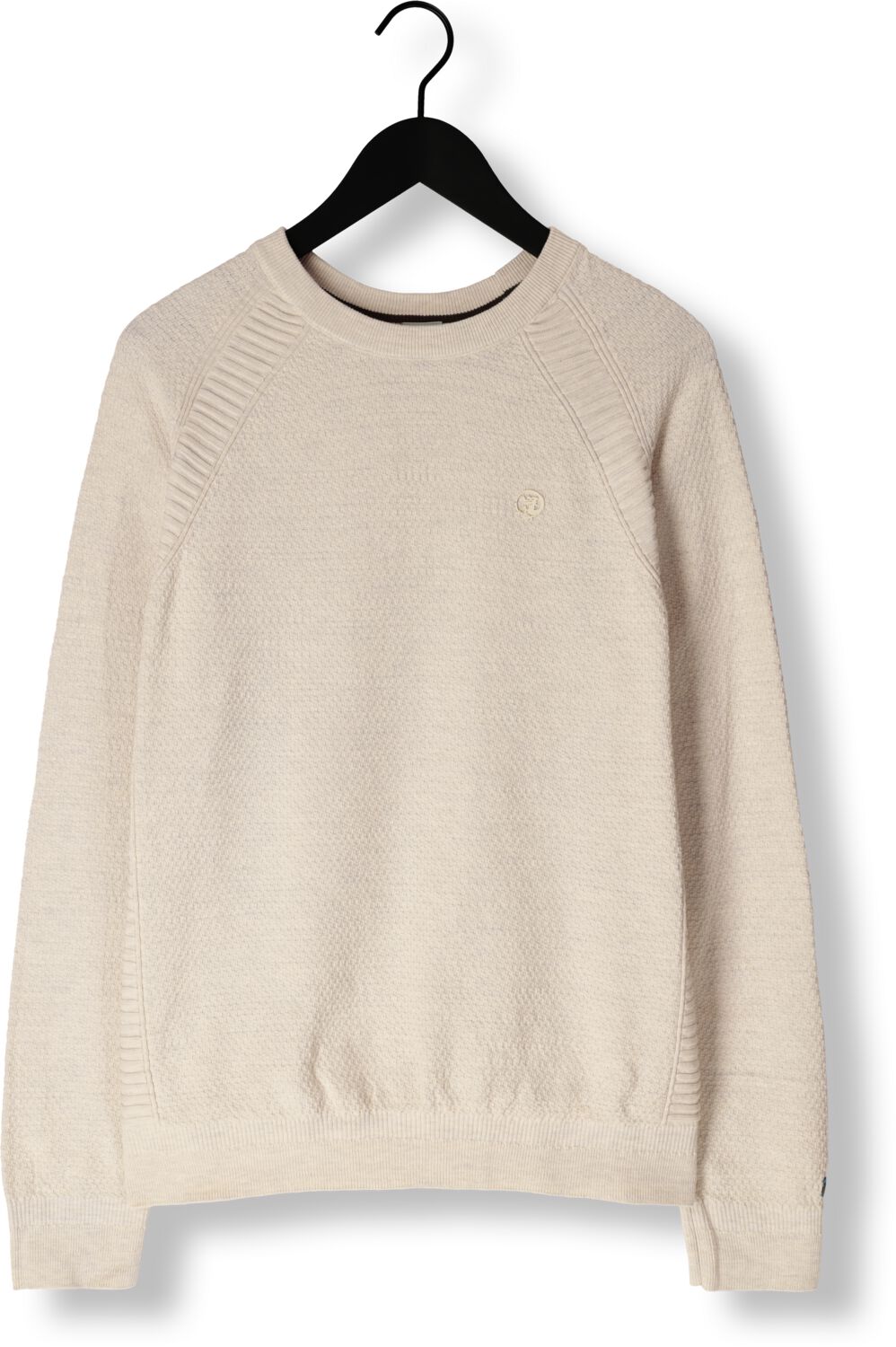 CAST IRON Heren Truien & Vesten Crewneck Cotton Heather Plated Blend Beige