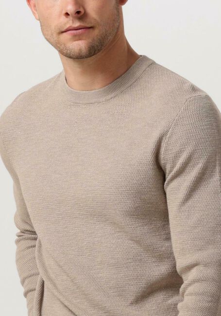 Beige PROFUOMO Trui PULLOVER CREW NECK - large