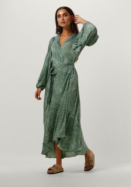 Groene SISSEL EDELBO Maxi jurk ZELDA WRAP DRESS - large