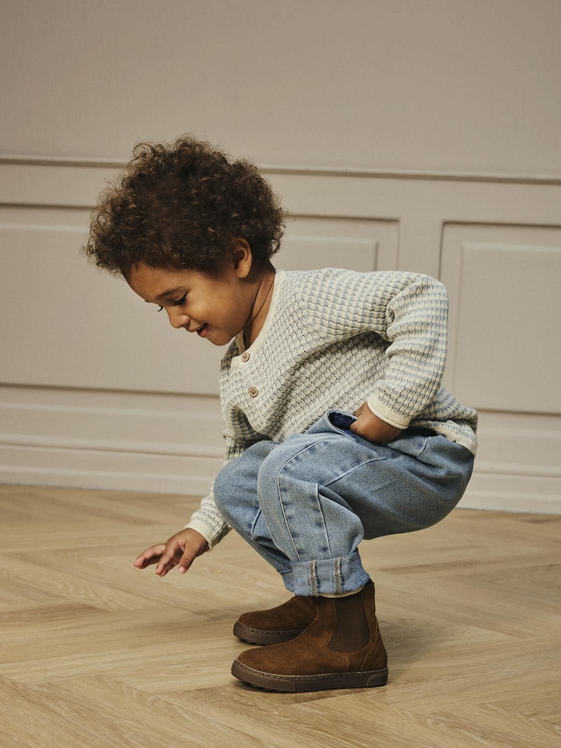 Lichtblauwe LIL' ATELIER Wide jeans NMNDARLEE BAGGY JEANS 4365-SE LIL - large