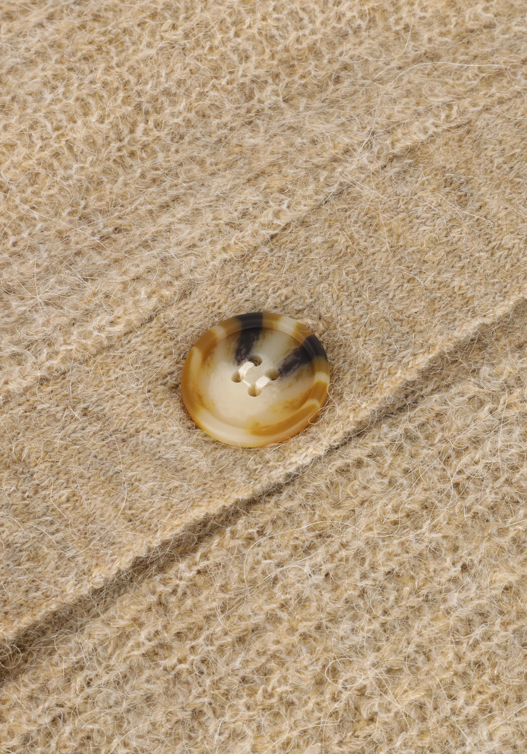 Beige MSCH COPENHAGEN Gilet SABELLA ALPACA LONG VEST - large