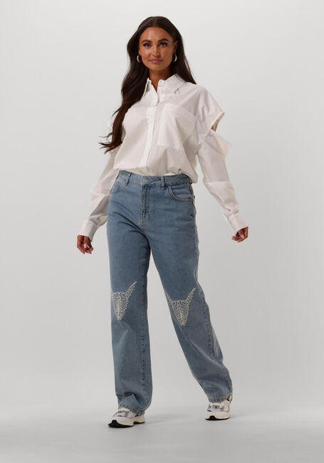 Witte ALIX THE LABEL Blouses LADIES WOVEN CUT OUT POPLIN BLOUSE - large