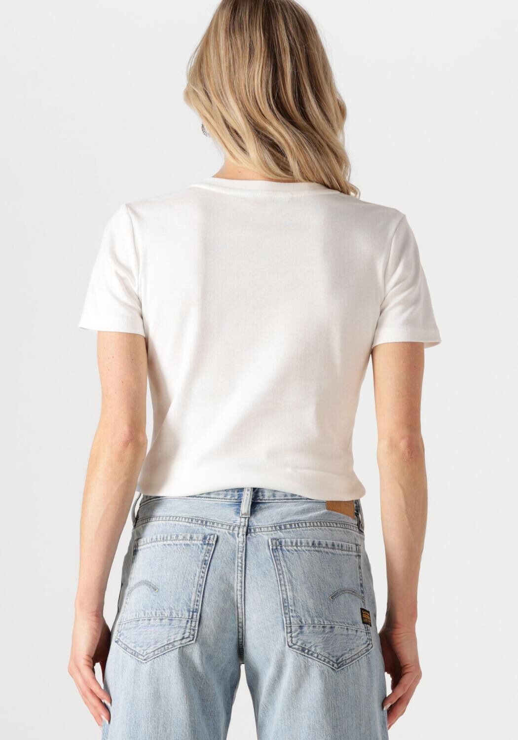 TOMMY HILFIGER Dames Tops & T-shirts New Slim Cody V-nk Ss Wit