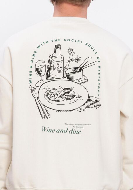Ecru RESTER&Ouml;DS Sweater DRAKE CREW BACK PRINT - large