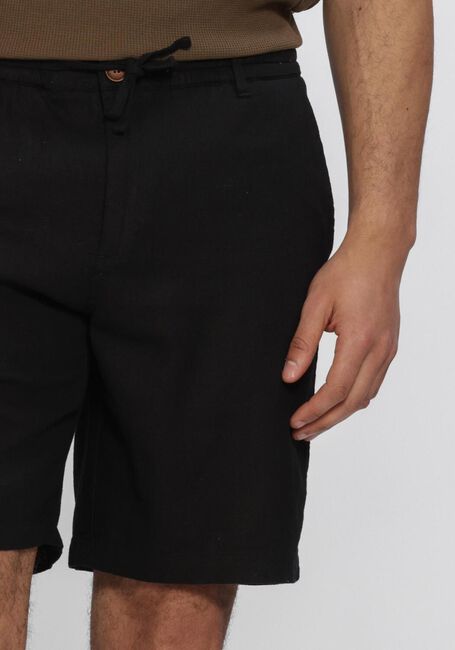 Zwarte ANERKJENDT Korte broek AKJAMES COT-LINNEN-VIS SS SHORT - large