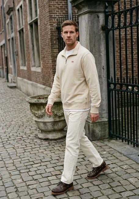 Beige LEVI'S Trui ORIGINAL HM 1/4 ZIP - large