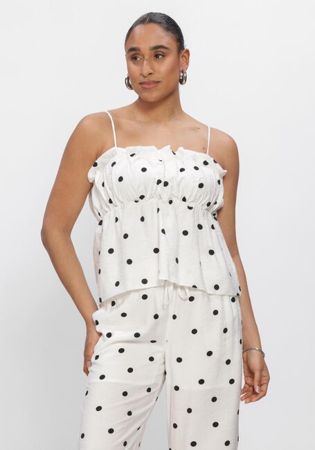 Witte CATWALK JUNKIE Blouses DOTTED SPAGHETTI TOP - large