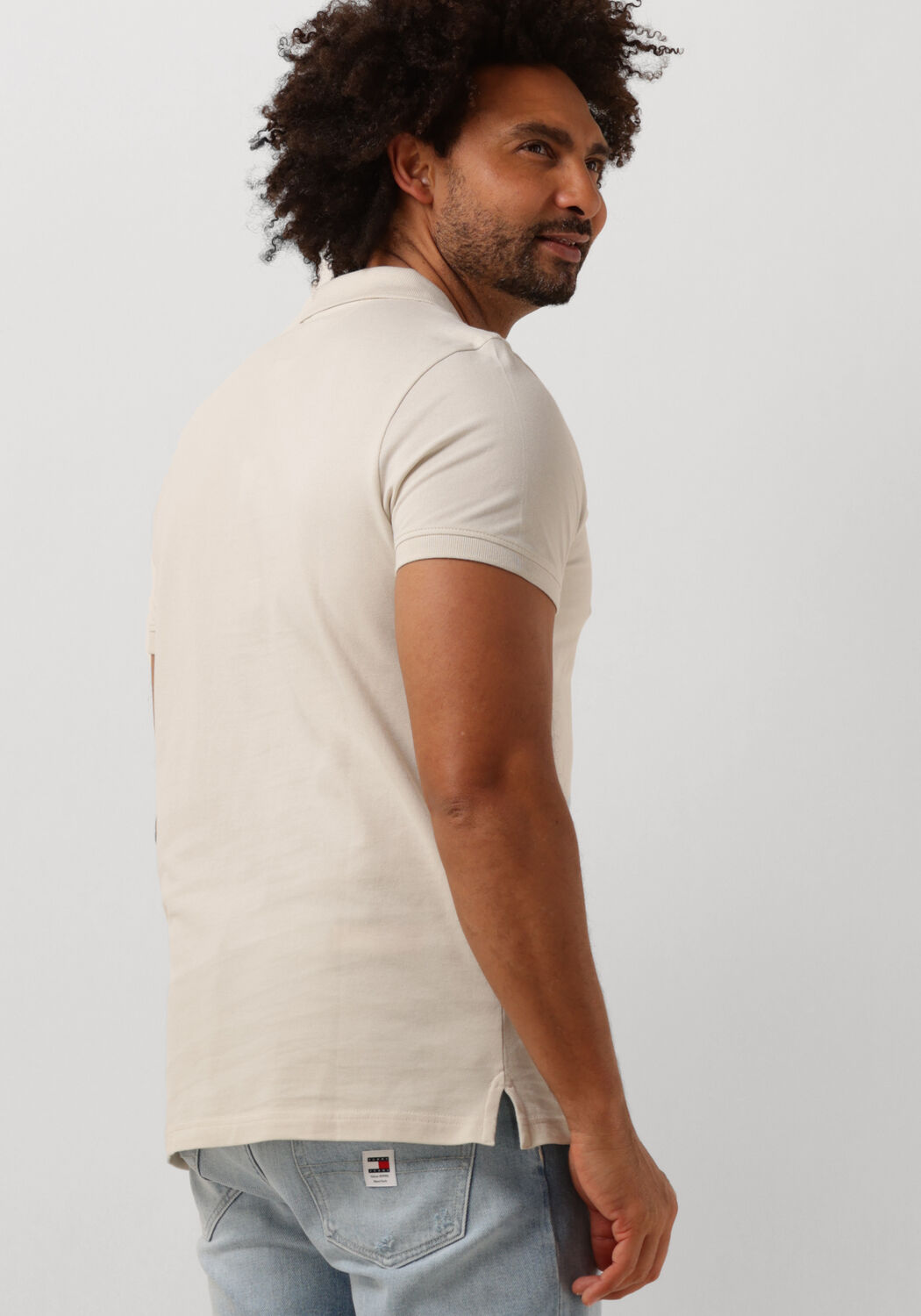 TOMMY JEANS Heren Polo's & T-shirts Tjm Slim Placket Polo Beige