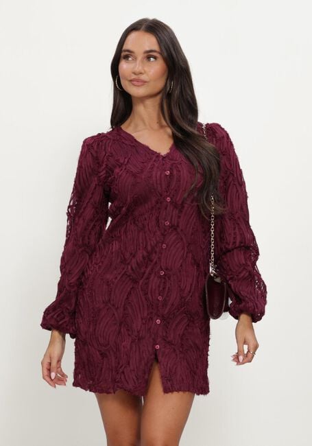 Bordeaux OBJECT Mini jurk OBJLUCIE LUKA L/S RE DRESS 147 DIV - large