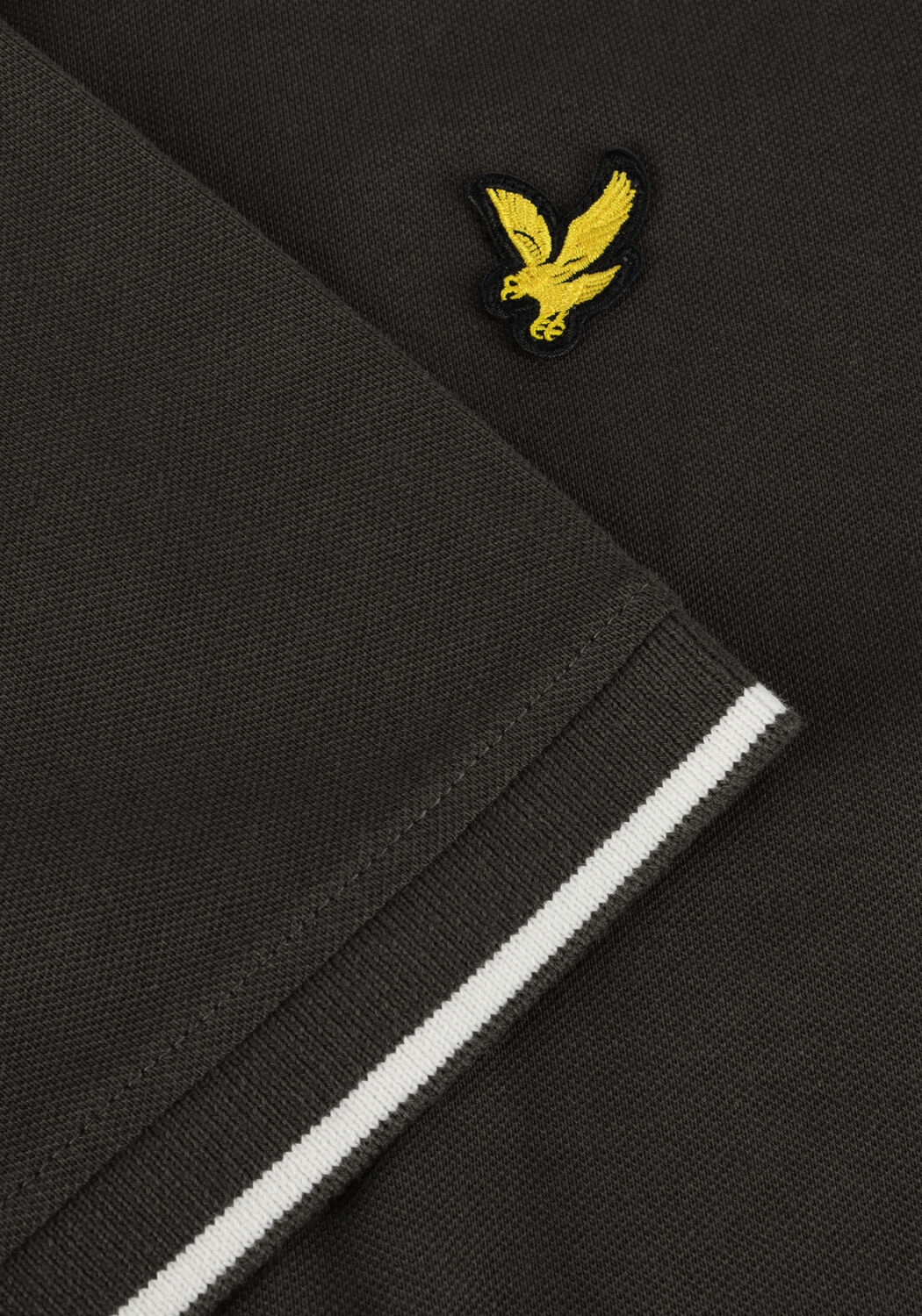 Donkergrijze LYLE & SCOTT Polo TIPPED POLO SHIRT - large