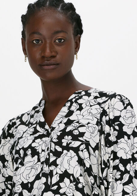 Zwarte MSCH COPENHAGEN Top DEONA MOROCCO LS TOP AOP - large