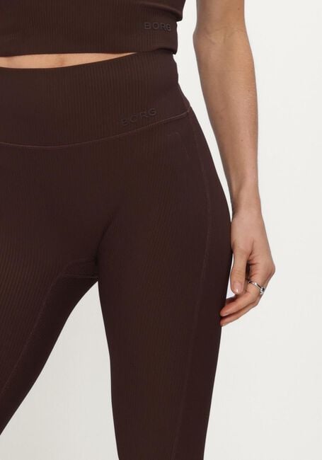 Bruine BJORN BORG Broeken STUDIO RIBBED FLARE TIGHTS REGULAR - large