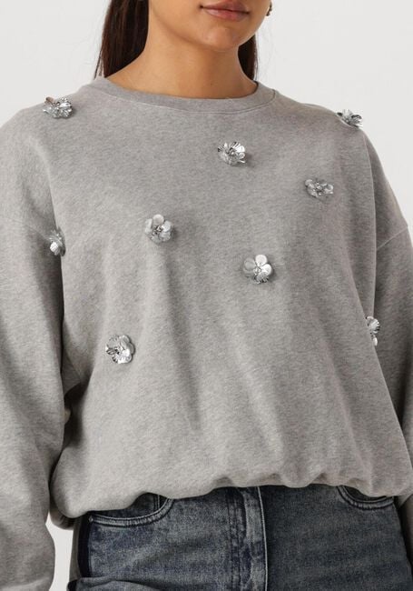 Grijze NUKUS Trui BEATRIZ PULLOVER FLOWER - large