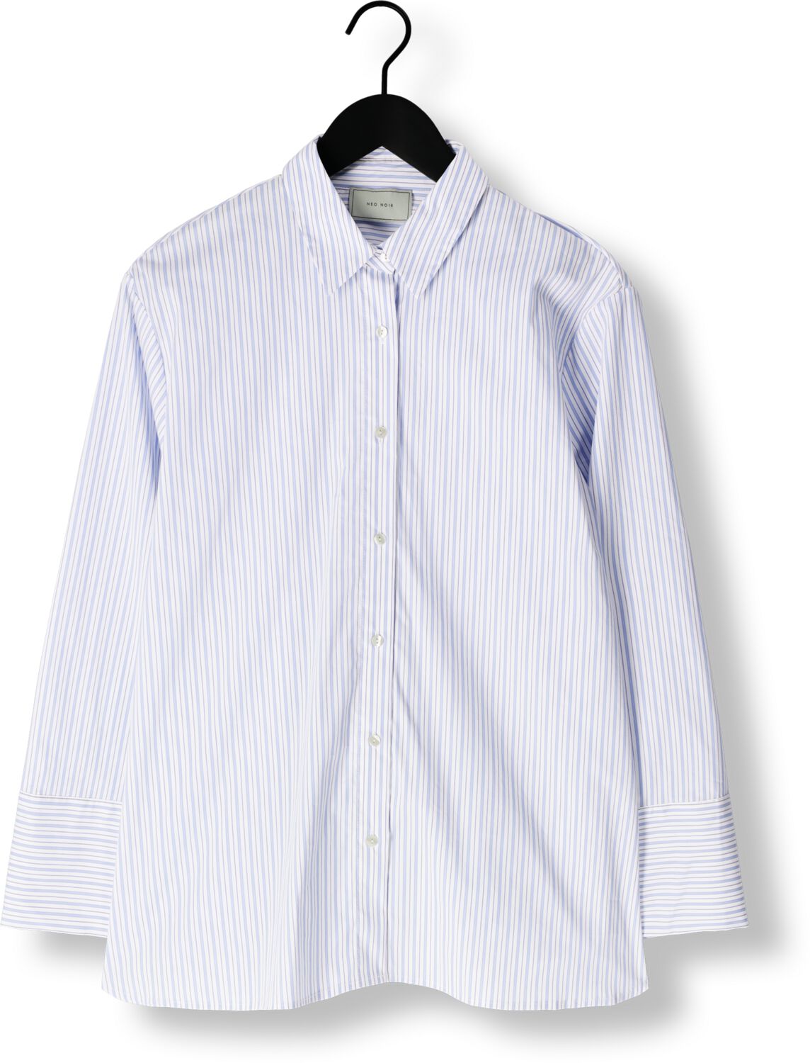 NEO NOIR Dames Blouses Dita Mini Stripe Shirt Lichtblauw
