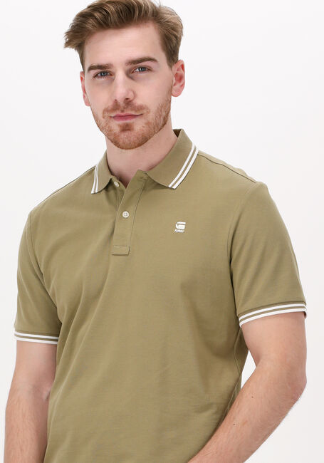 Groene G-STAR RAW Polo DUNDA SLIM STRIPE POLO S/S - large