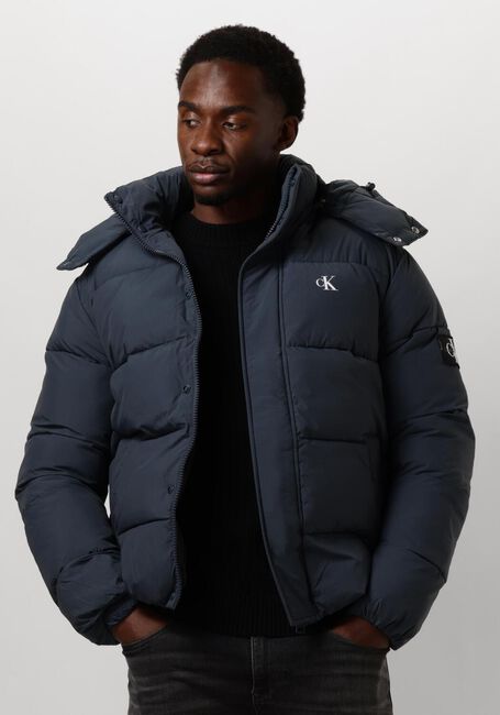 Blauwe CALVIN KLEIN Gewatteerde jas ESSENTIALS NON DOWN JACKET - large