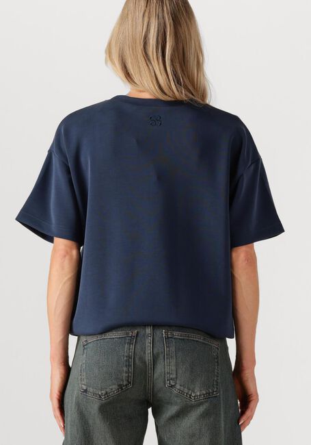 Blauwe MY ESSENTIAL WARDROBE T-shirt HELLEMW EMB BOXY TEE - large