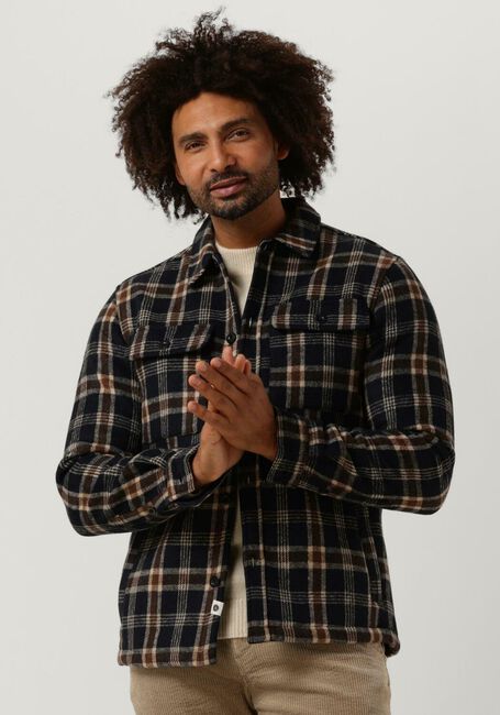 Zwarte ANERKJENDT Overshirt AKLION BOILED WOOL OVERSHIRT - large