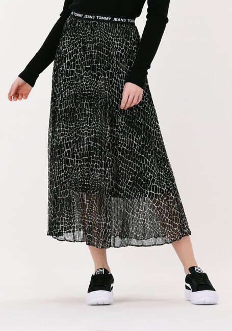Zwarte TOMMY JEANS Midirok TJW PRINTED MIDI SKIRT - large