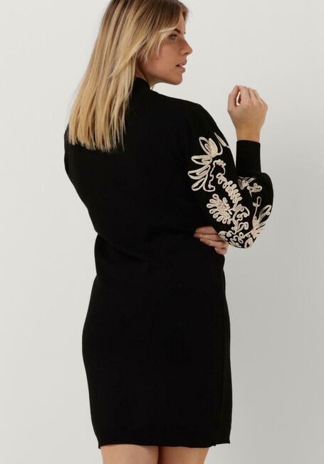 Zwarte OBJECT Midi jurk JOANA L/S KNIT DRESS 123 - large