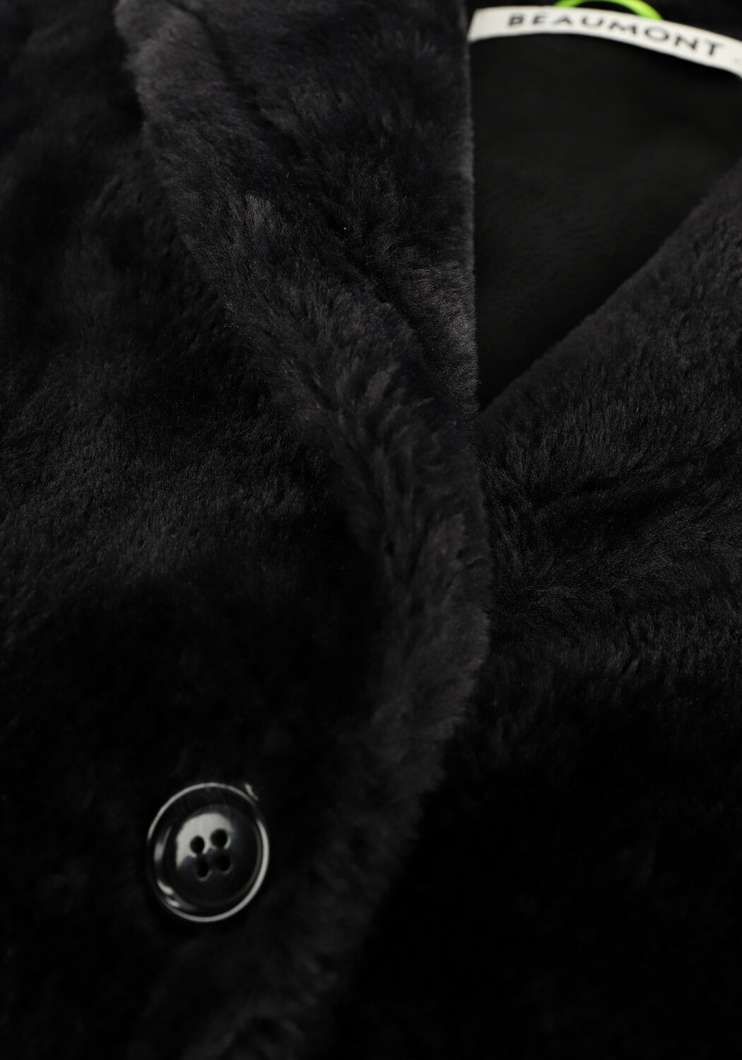 Zwarte BEAUMONT Faux fur jas BONDED TEDDY COAT - large