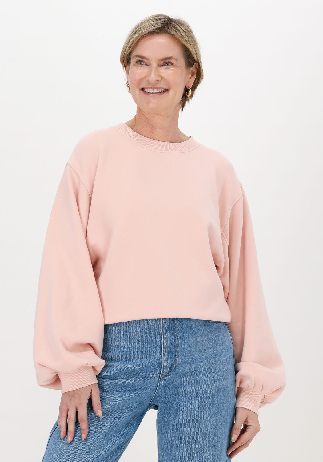 Balloon sleeve sweatshirt new arrivals